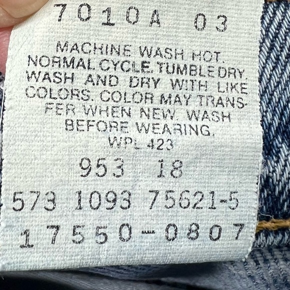 LEVI'S Vintage 550 Relaxed Fit Tapered Leg Jeans Size 11 Made in USA - Picture 6 of 6